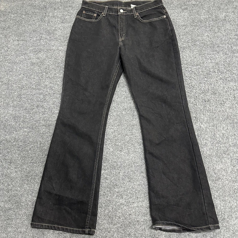 Levi's Jeans Womens Size 12 M 515 Black Boot Cut Lower Rise Dark Wash Denim